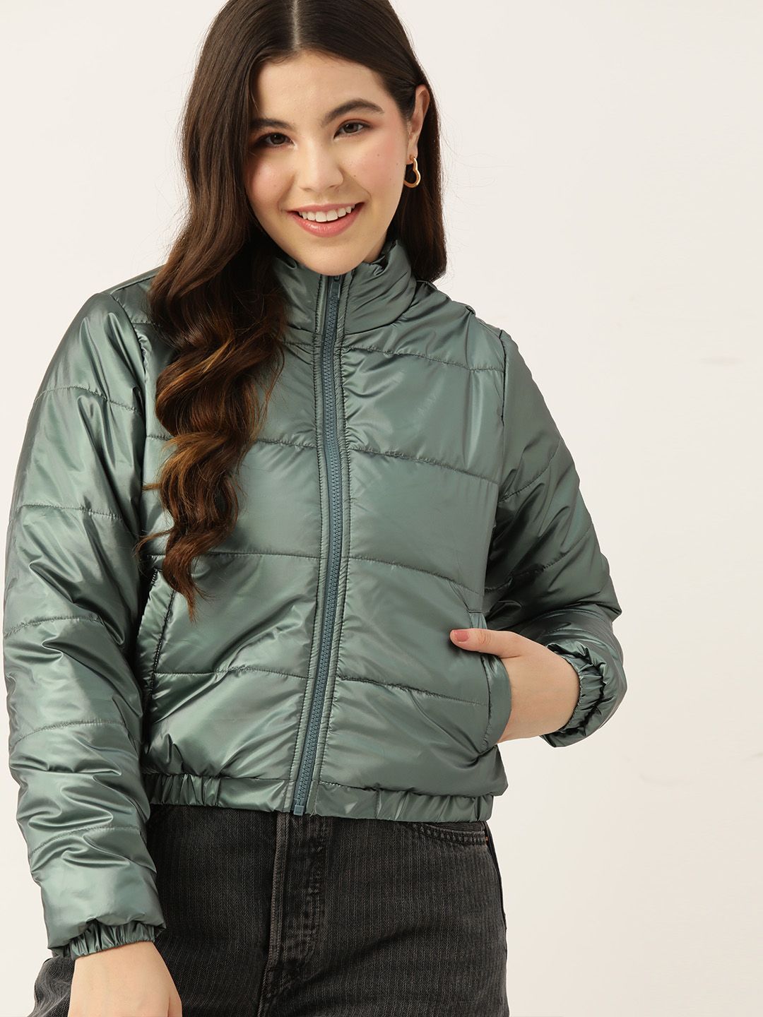 DressBerry Mock Collar Padded Jacket