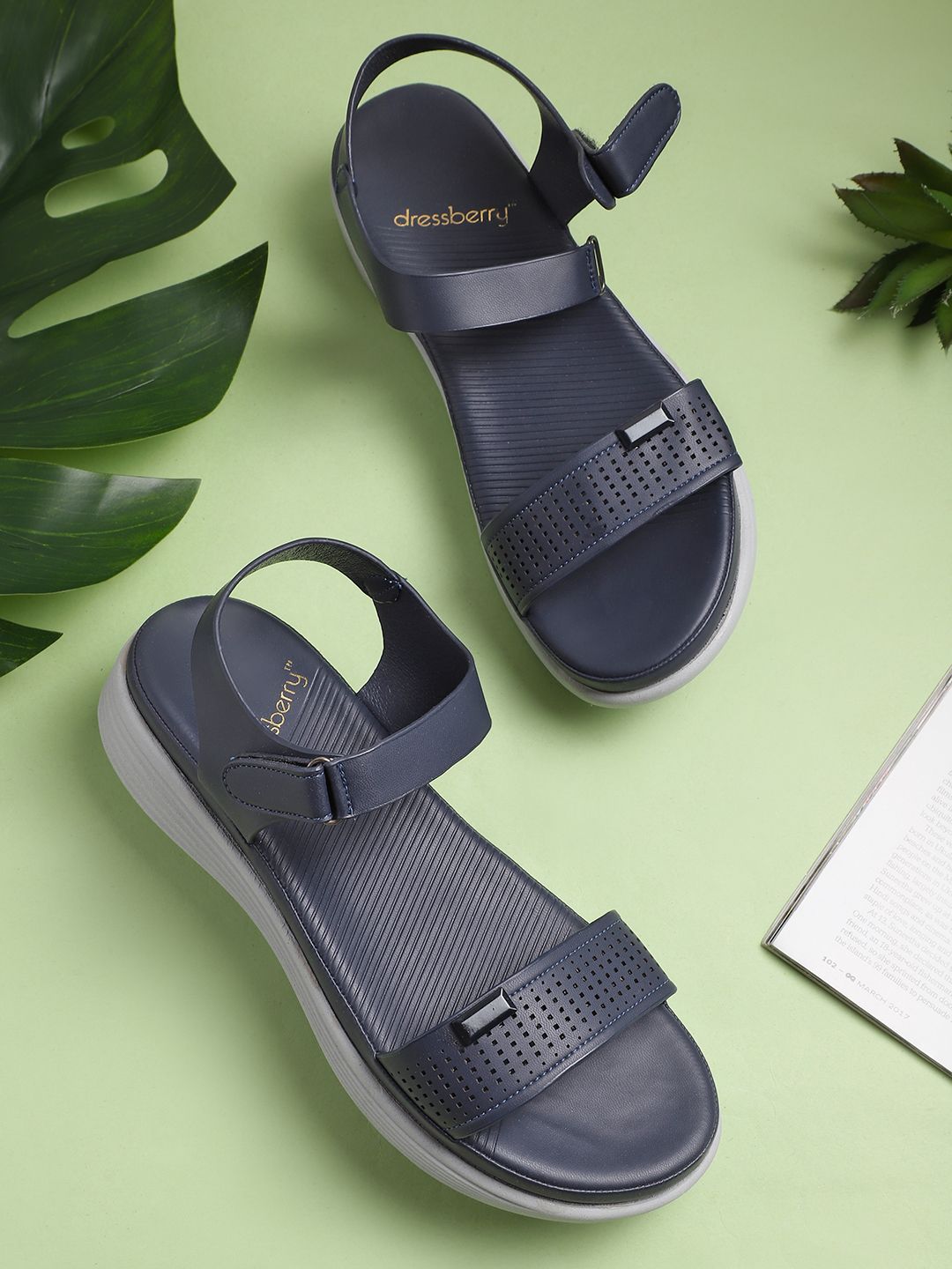 DressBerry Comfort Sandals with Laser Cuts