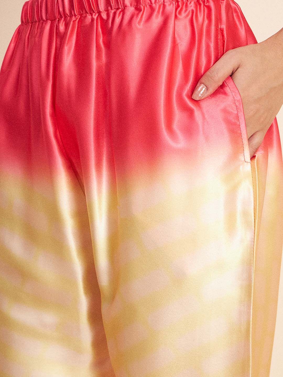 Antheaa Ombre Dyed Shirt & Palazzos