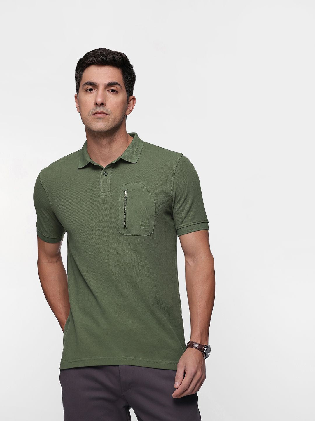 French Connection Polo Collar Pure Cotton T-shirt