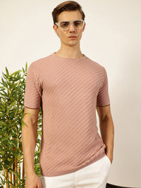 Thomas Scott Men Knit Textured Round Neck T-shirt