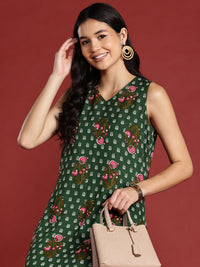 Anouk Floral Printed Kurta with Salwar