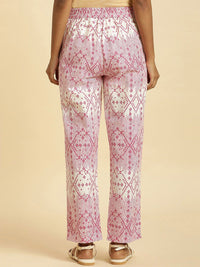W Women Ethnic Motifs Printed Straight Fit Trousers