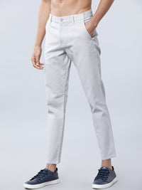HIGHLANDER Men Grey Slim Fit Solid Regular Trousers
