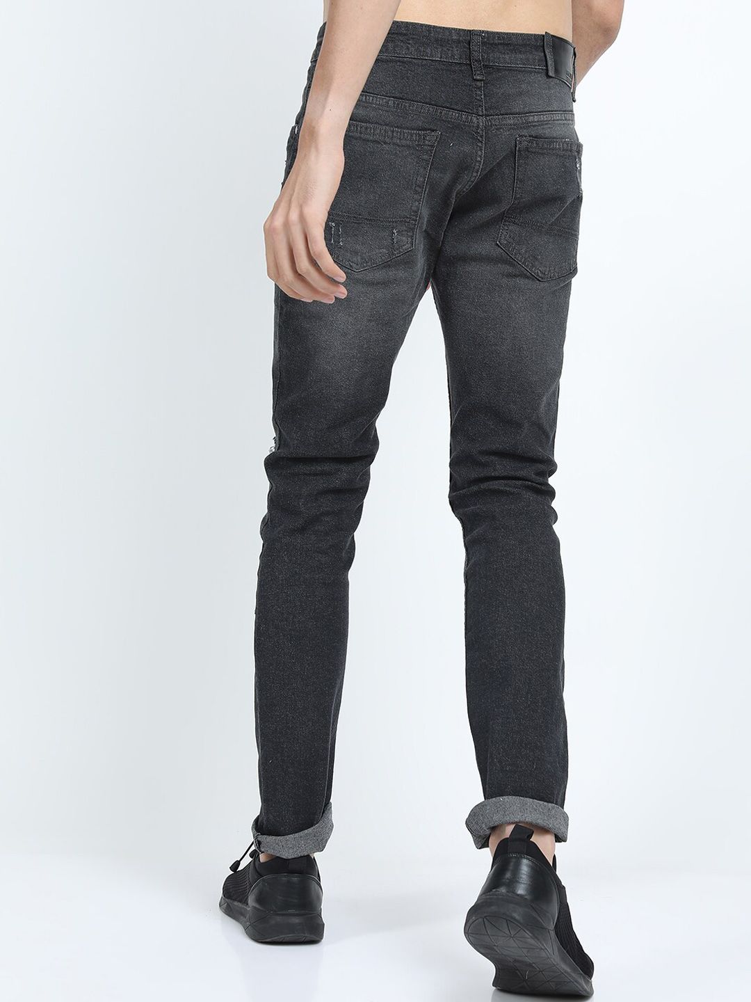 Highlander Men arang Slim Slim sesuai dengan seluar jeans yang sangat tertekan