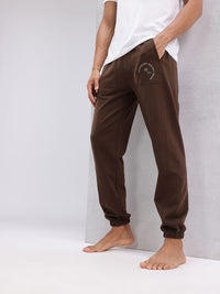 HRX by Hrithik Roshan Men Typography Print Detail Mid-Rise Yoga Joggers