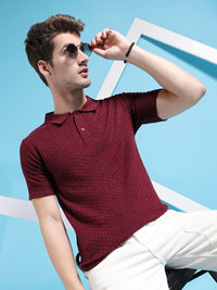 The Indian Garage Co Polo Collar Acrylic Pullover Sweater