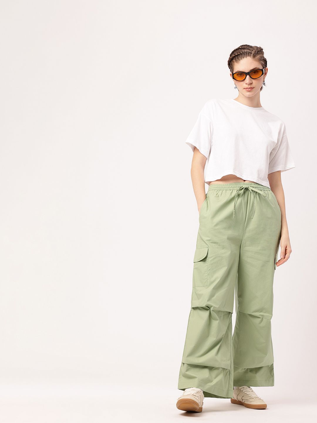 DressBerry Women Indie Street Smart In Cargo Grooves Trousers
