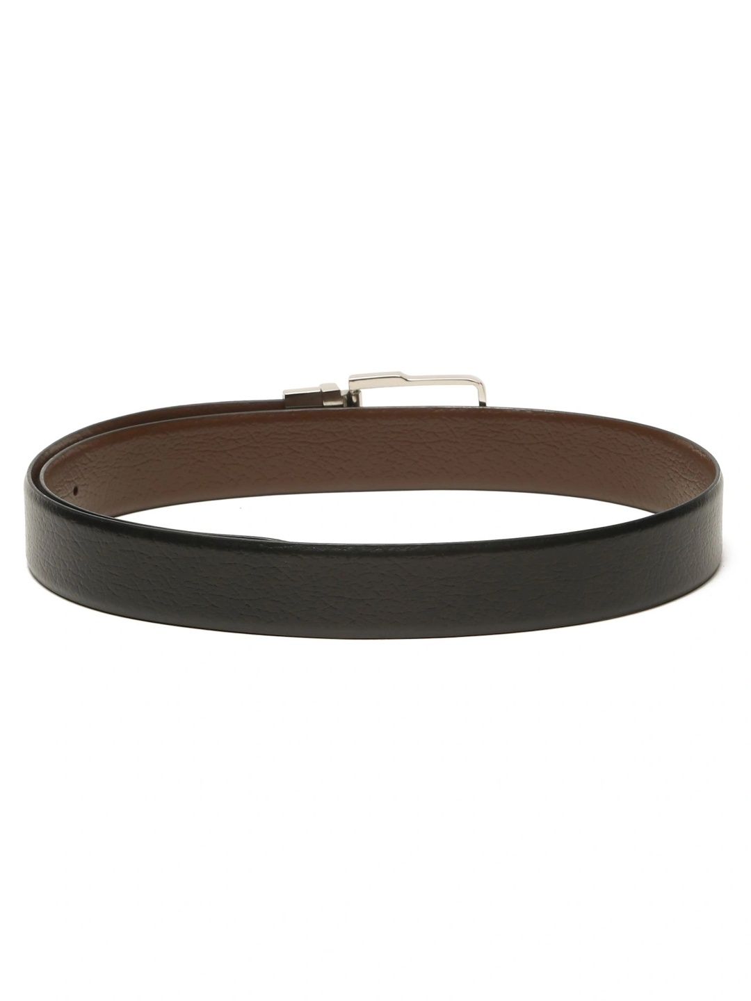Teakwood Leathers Men Textured Leather Reversible Formal Belt