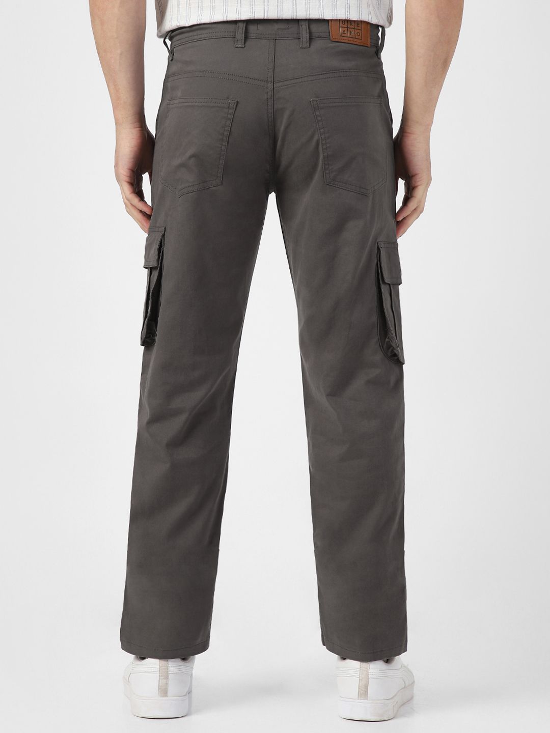 Urbano Fashion Men Mid-Rise Pure Cotton Cargo Trousers