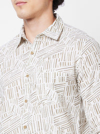 SPYKAR Abstract Opaque Printed Cotton Casual Shirt