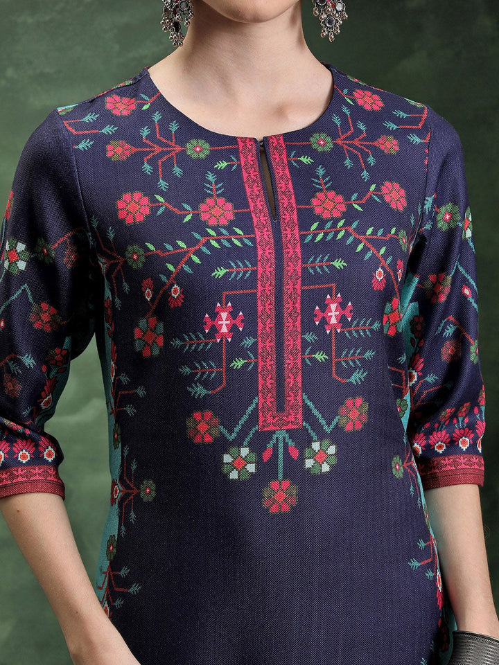 Vishudh Floral Printed Regular Kurta with Palazzos