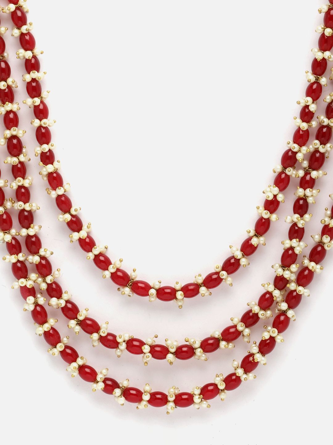 Anouk Gold-Plated Beaded Layered Necklace