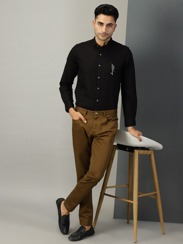 Thomas Scott Typography Printed Classic Regular Fit Casual Shirt