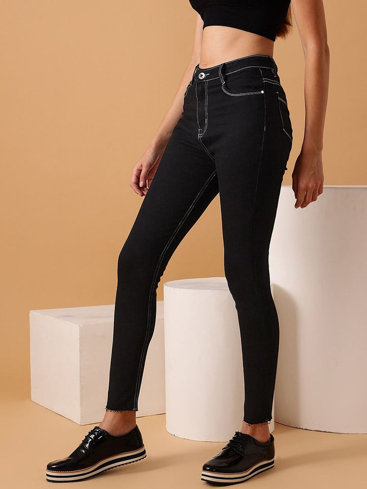 STREET 9 Women Narrow Slim Fit Clean Look Stretchable Jeans