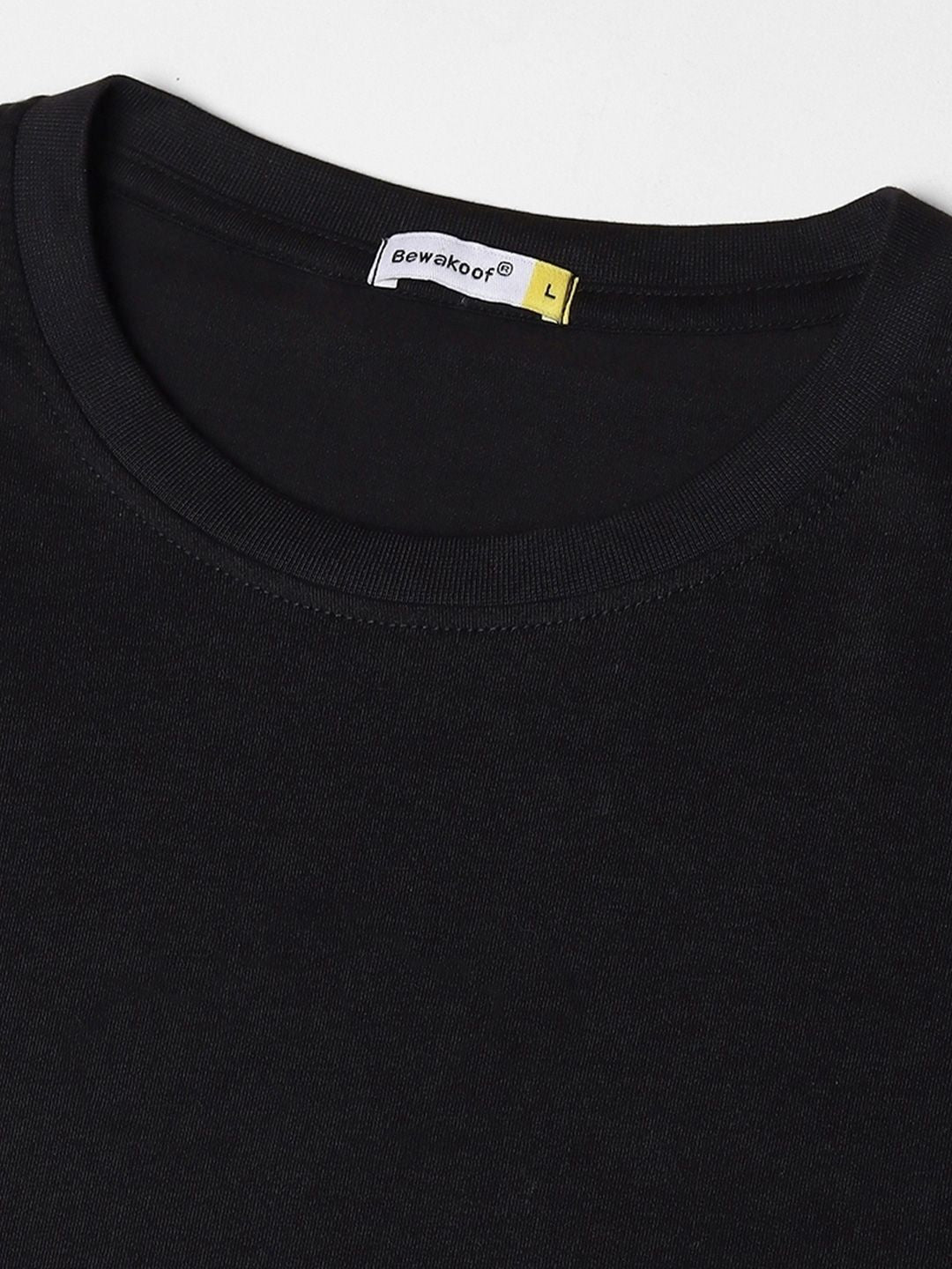 Bewakoof Black Graphic Printed Oversized Cotton T-Shirt