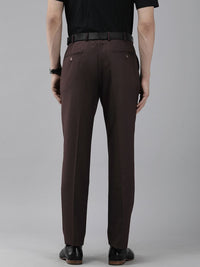 Park Avenue Men Self Design Textured Smart Fit Low-Rise Formal Trousers