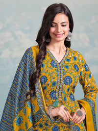 Varanga Women Floral Printed Regular Kurta with Trousers & With Dupatta