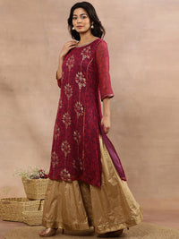 W Ethnic Motifs Printed Regular Kurta with Skirt