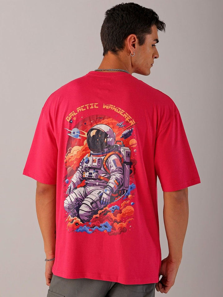 The Indian Garage Co Men Back Printed Oversized Round Neck T-shirt