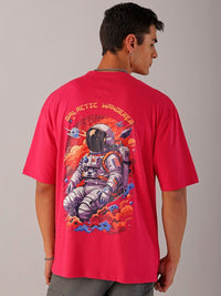 The Indian Garage Co Men Back Printed Oversized Round Neck T-shirt