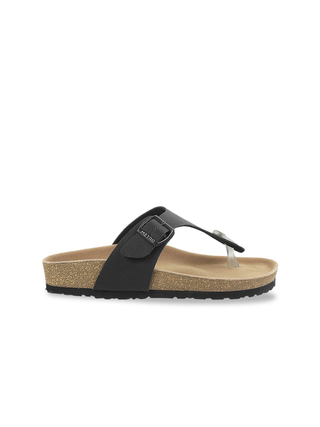 Metro Women Open Toe T-Strap Flats