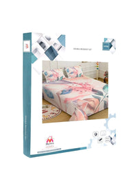 Myntra Elegant Homes White & Pink Floral 400 TC King Bedsheet with 2 Pillow Covers