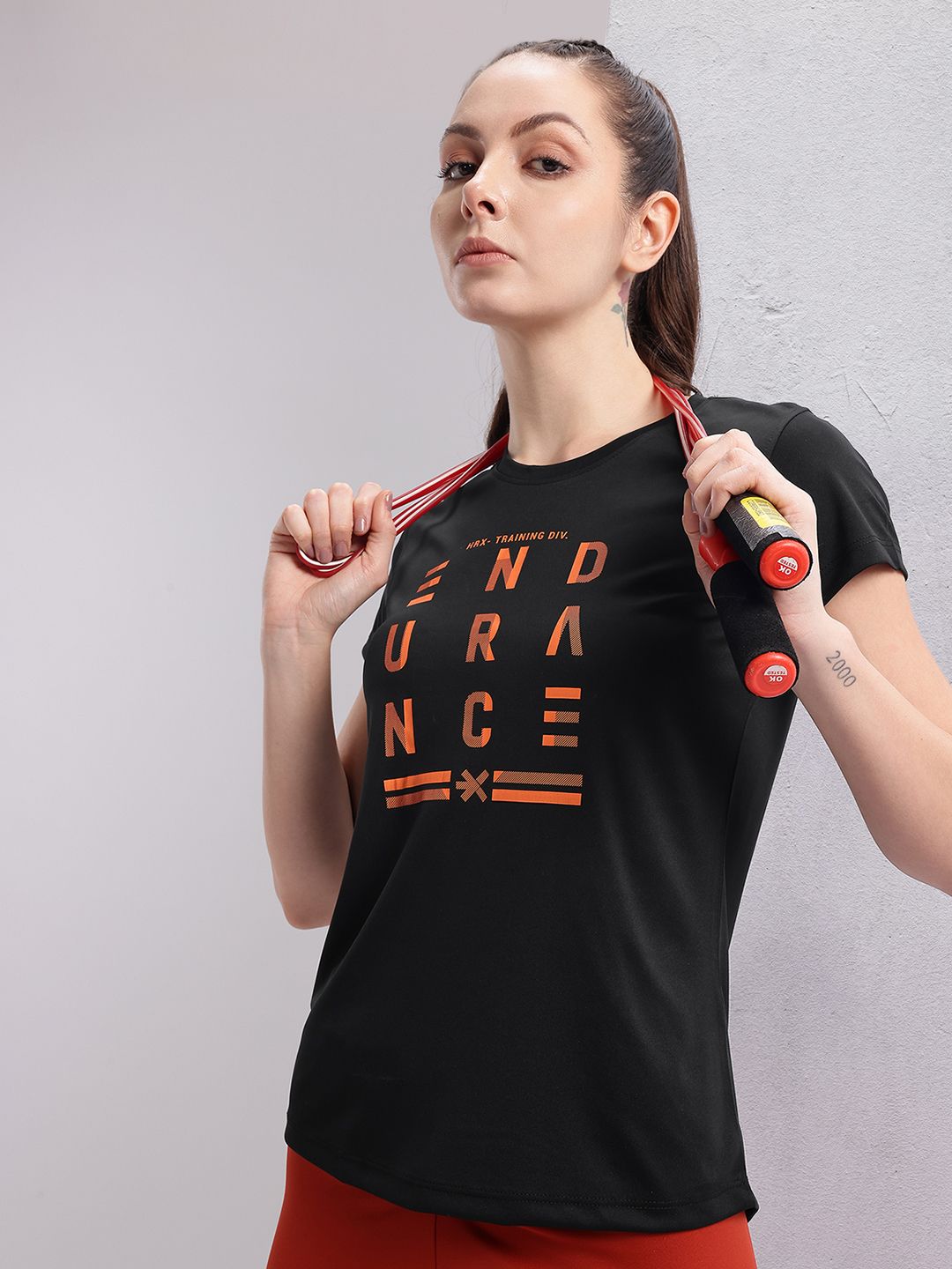 HRX by Hrithik Roshan Typography Printed T-shirt