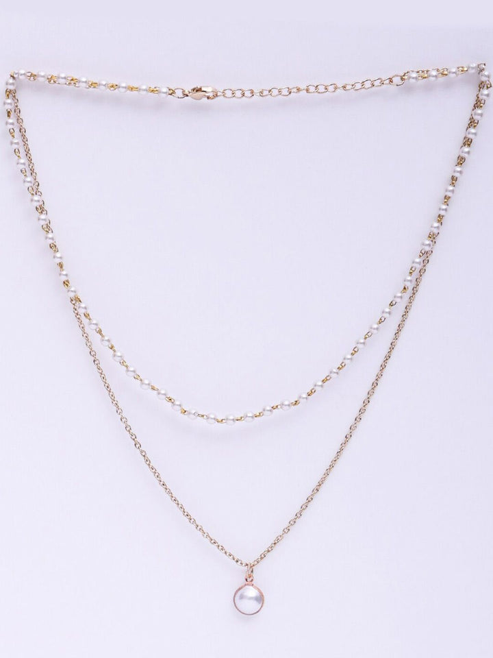 VOGUE PANASH Gold-Plated Pearl Layered Necklace