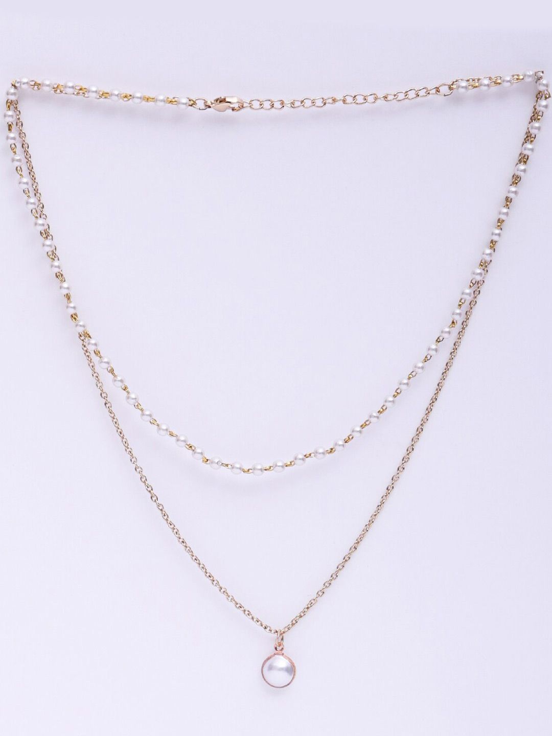 VOGUE PANASH Gold-Plated Pearl Layered Necklace
