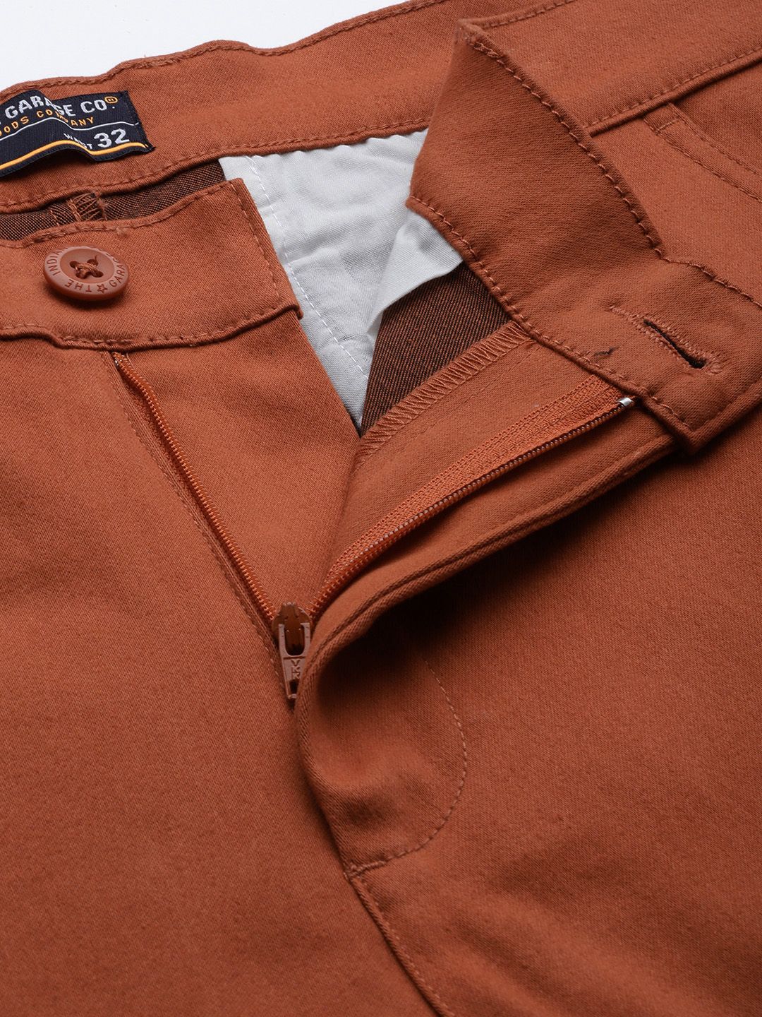 The Indian Garage Co Men Slim Fit Chinos