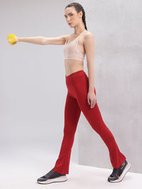 HRX by Hrithik Roshan Women Rapid-Dry Flared Training Tights with Reflective Details