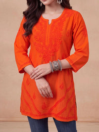Rumah Wanita Chikankari Sulam Kurta Chikankari