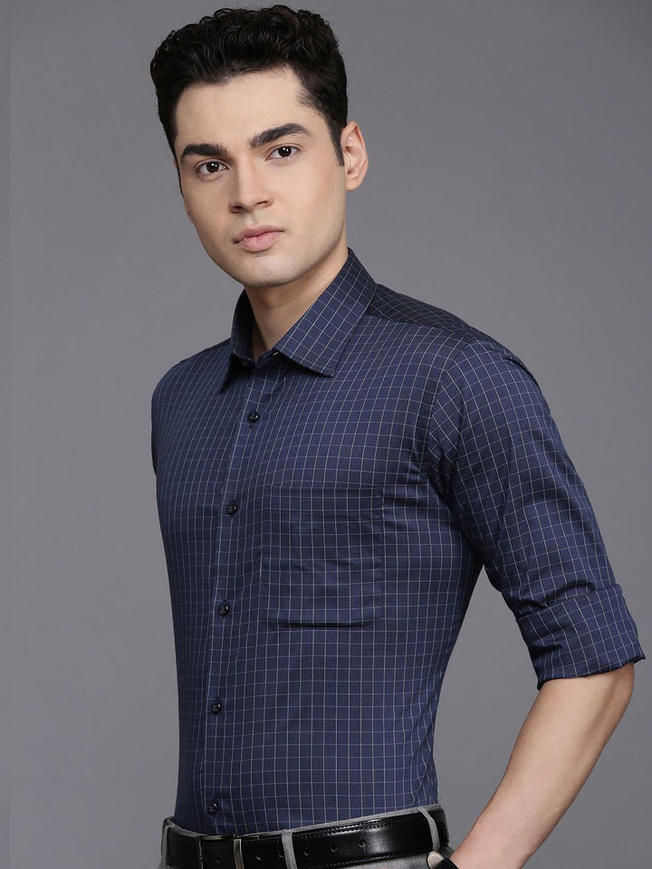 Raymond Slim Fit Checked Formal Shirt