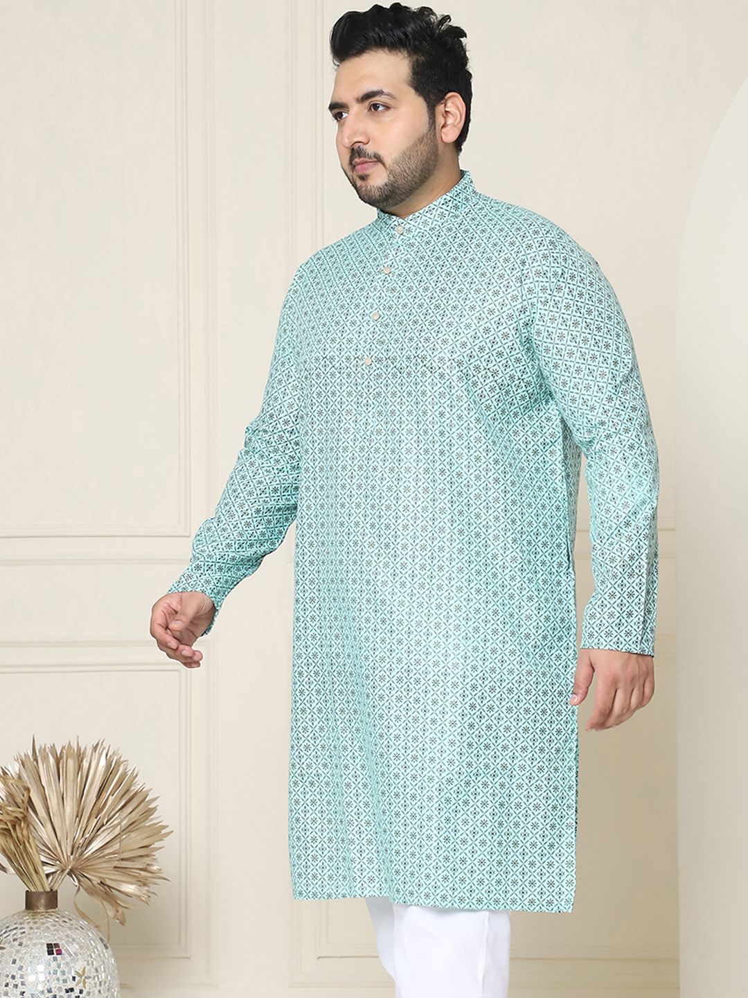 SOJANYA PLUS Motif Etnik Bercetak Kurta