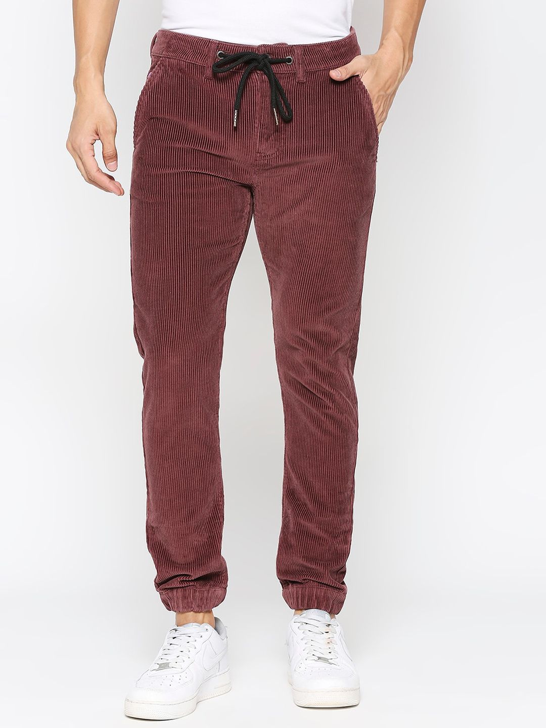Being Human Men Striped Mid Rise Jogger