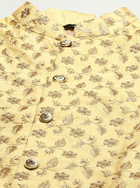 SOJANYA Men Woven Design Kurta with Churidar with Nehru Jacket