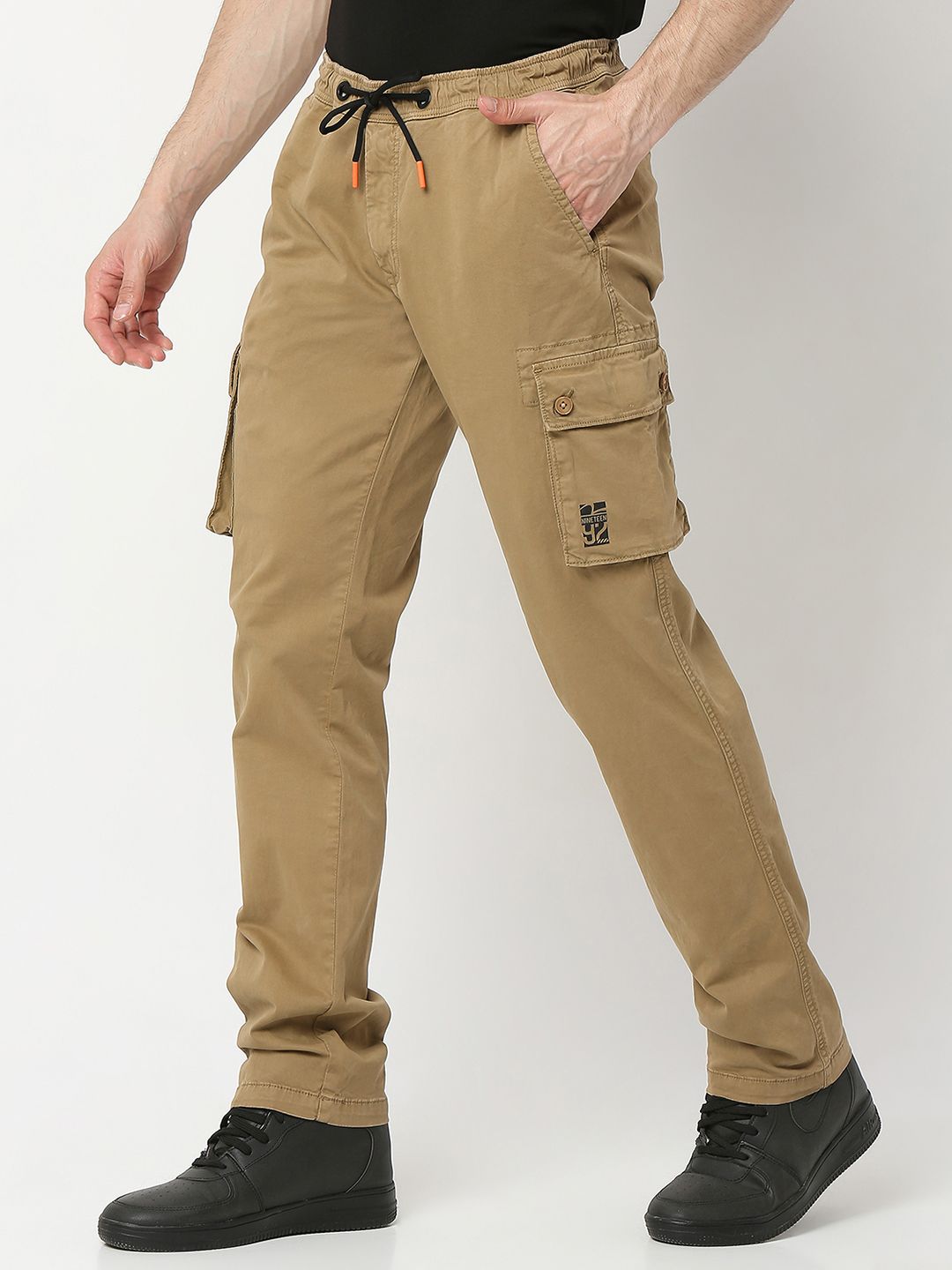 SPYKAR Men Slim-Fit Cargo-Style Trousers