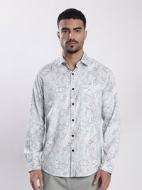 Bene Kleed Ethnic Motifs Printed Spread Collar Cotton Casual Shirt