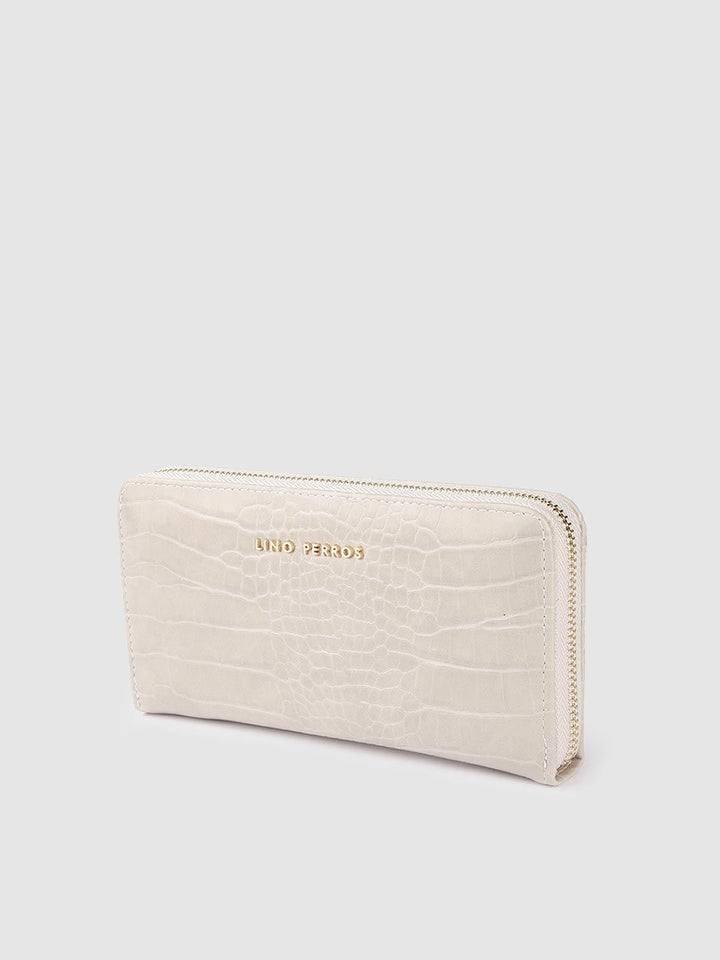 Lino Perros Women Croc Textured Zip Around Wallet