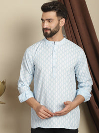 Anouk Geometric Mandarin Collar Long Sleeves Thread Work Kurta