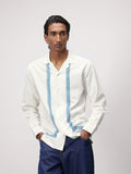 ether Artisan Hand Block Geometric Printed Casual Shirt
