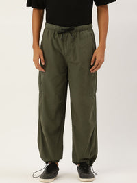 Bene Kleed Men Mid Rise Parachute Fit Pure cotton Cargos Trouser