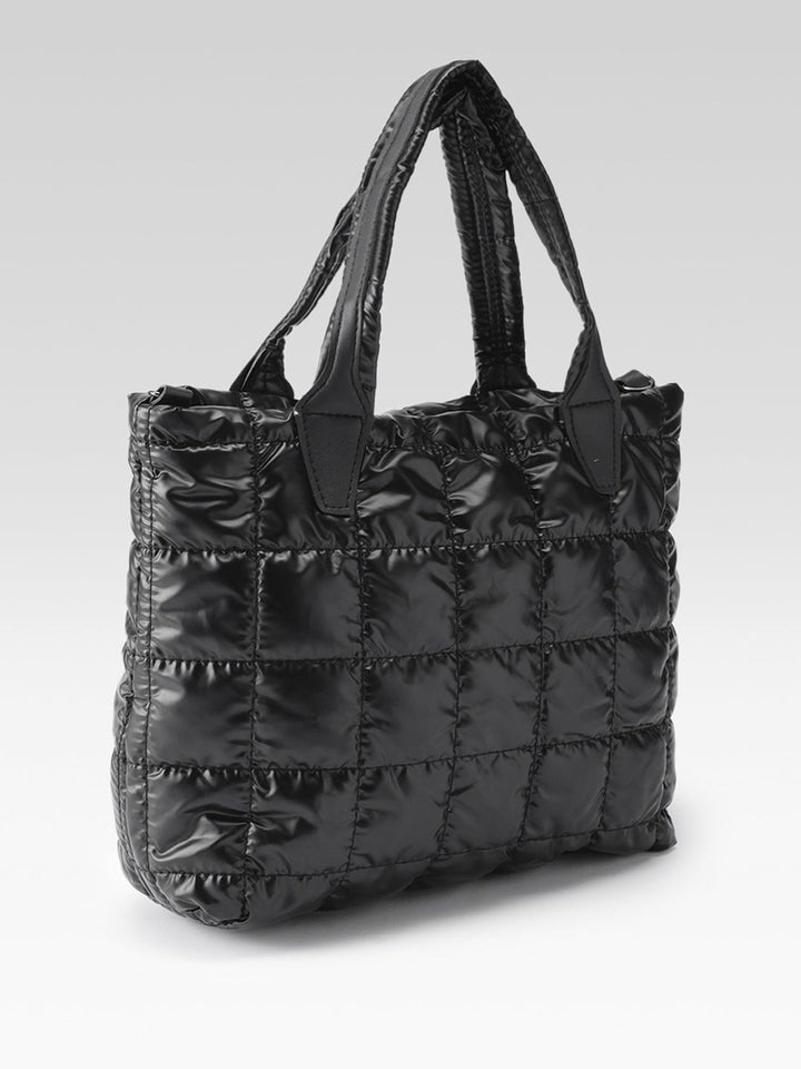 DressBerry Structured Shoulder Bag with Quilted Detail