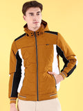 The Indian Garage Co Men Colourblocked Bomber Jacket with Hood