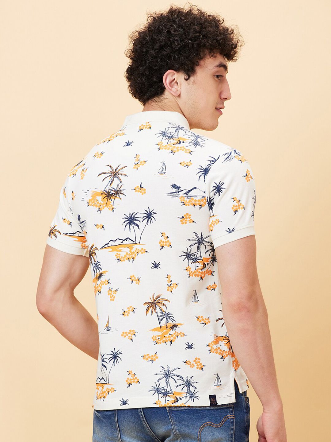 Being Human Tropical Printed Polo Collar Polo Collar T-shirt