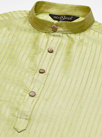 SOJANYA Men Woven Design Kurta with Churidar with Nehru Jacket