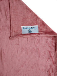 KLOTTHE Rust-Pink Woollen 300TC Single Bedsheet With Pillow Cover