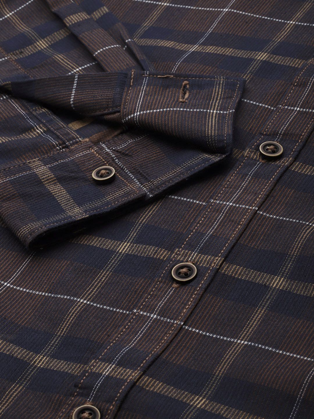 The Indian Garage Co Men Checked Casual Shirt