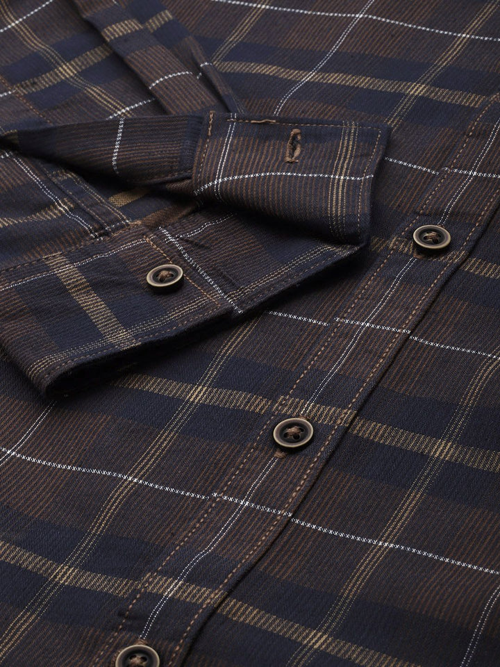 The Indian Garage Co Men Checked Casual Shirt